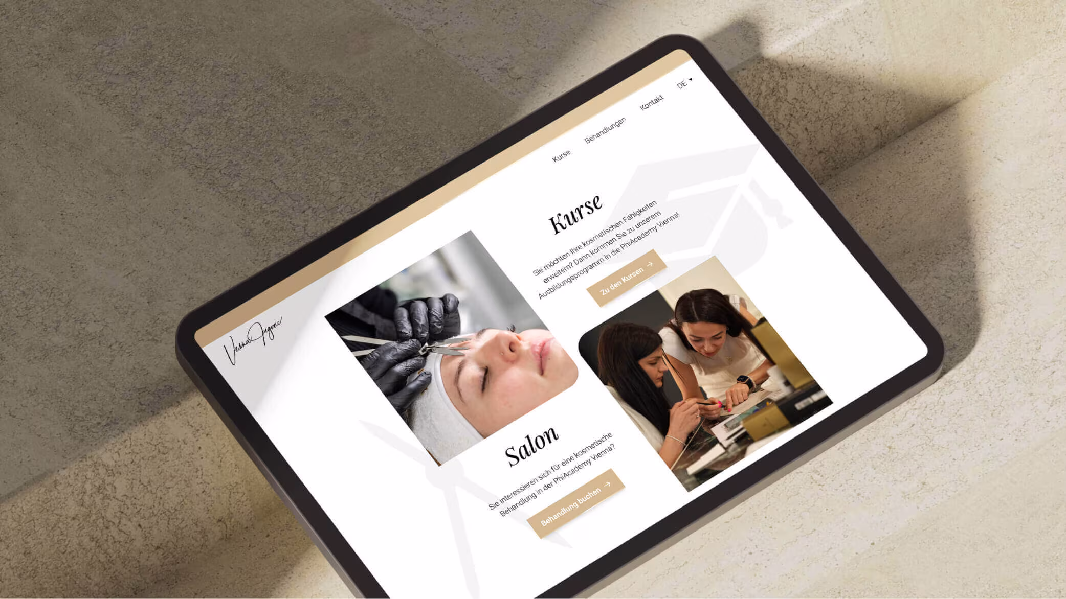 Online booking platform for Vesna Jugovic