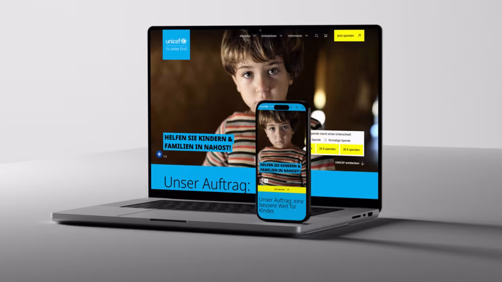Website relaunch for UNICEF