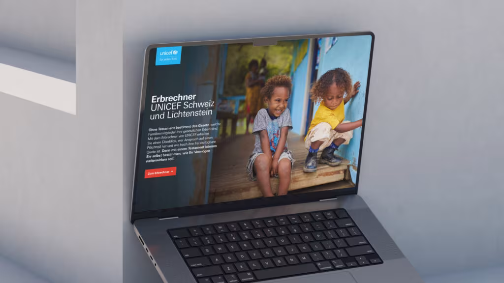 Online will calculator from UNICEF CH